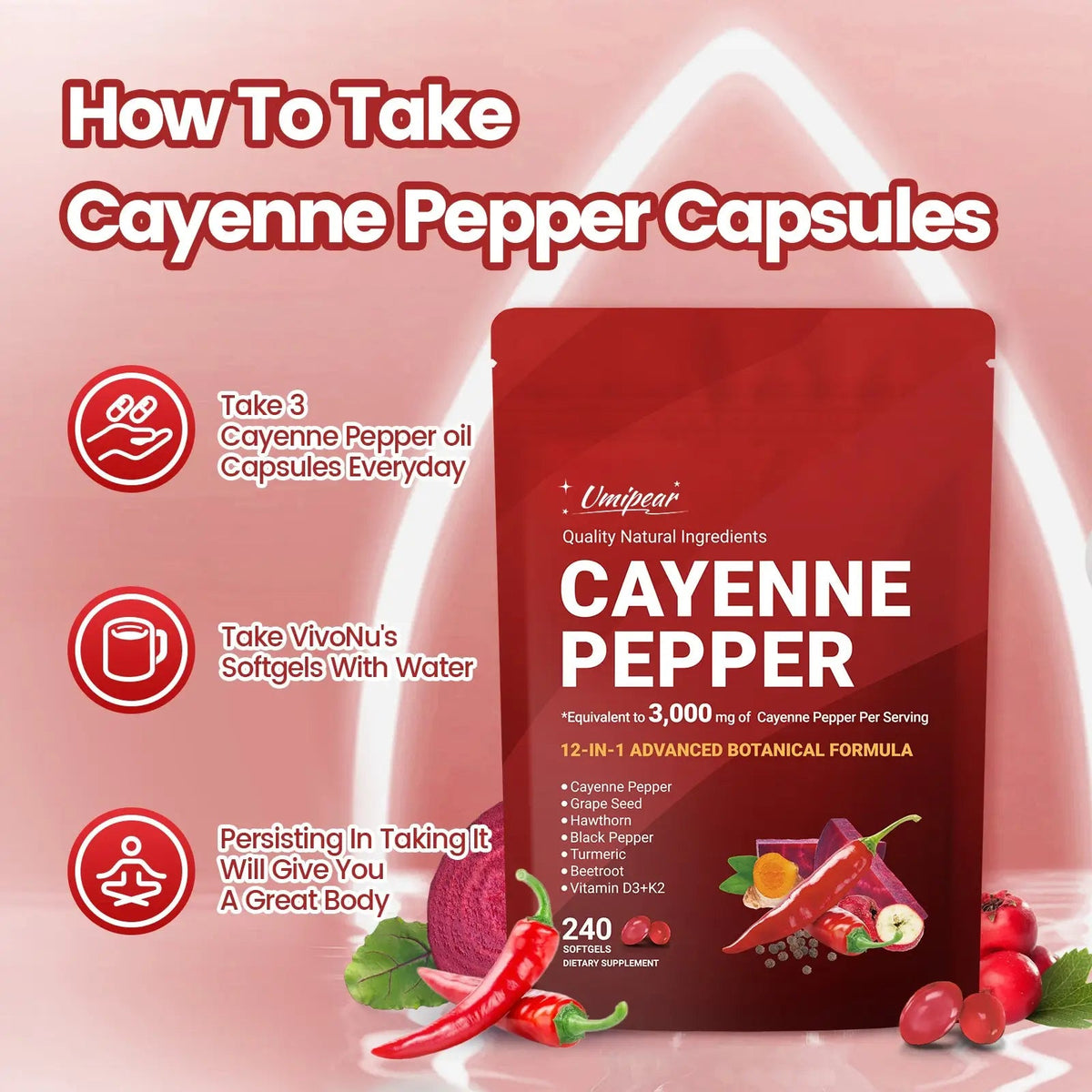 Miasaki Cayenne Pepper Softgels