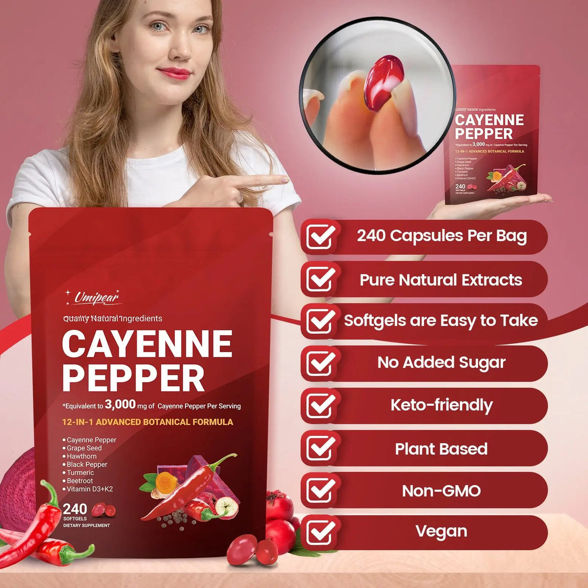 Miasaki Cayenne Pepper Softgels