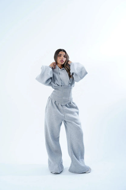 Miasaki Snatched Corset Hoodie and Pants Set